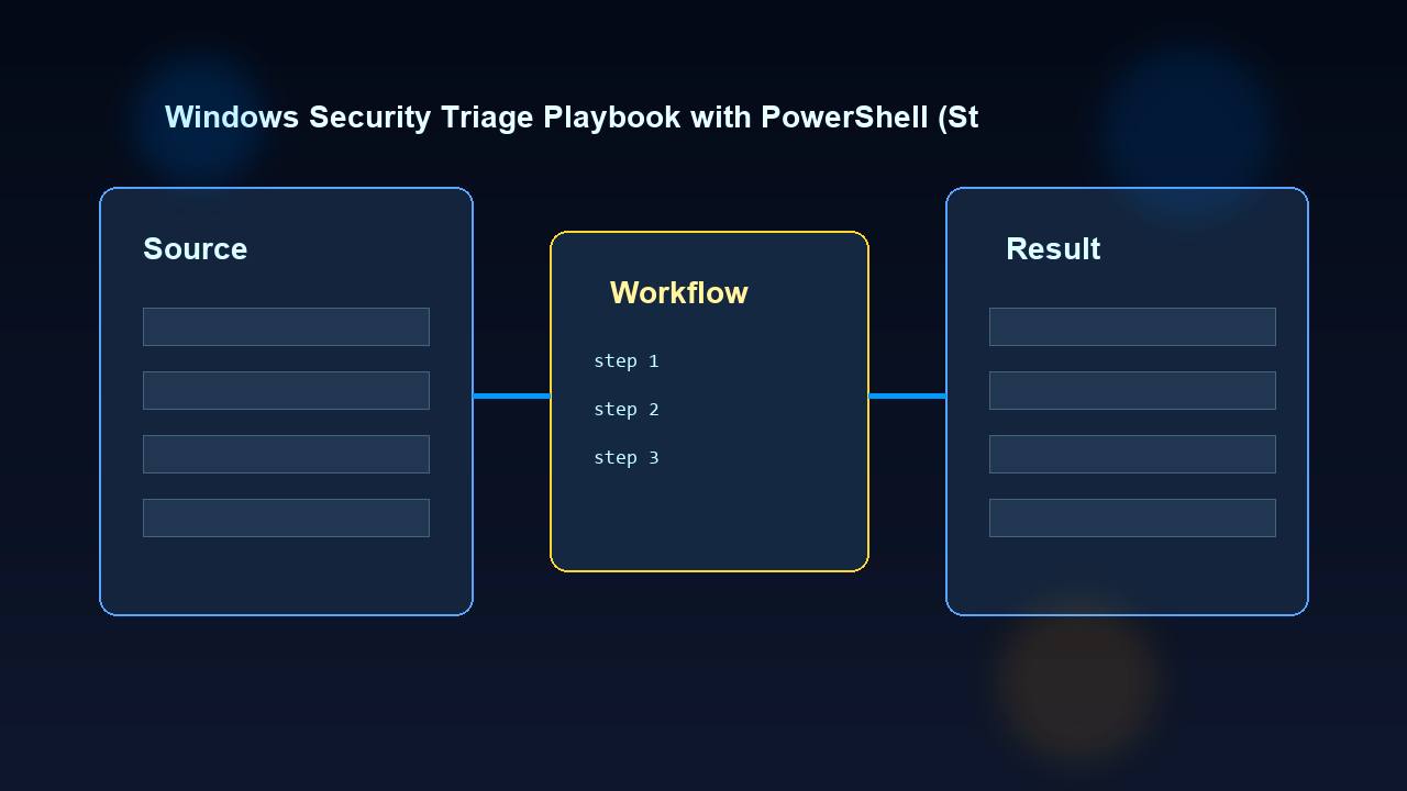 Windows Security Triage Playbook with PowerShell (Step-by-Step)